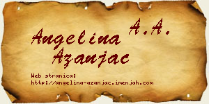 Angelina Azanjac vizit kartica